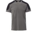 tee-shirt tech-line unisexe bicolore 165 manches courtes. coton / polyester, 165 g/m². txs a 5xl - gris fonce/noir