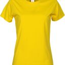 tee-shirt femme 150 manches courtes. 100% coton, 150 g/m². txs À xl - jaune