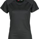 tee­shirt femme 150 manches courtes drytech. 100% polyester drytech, 150 g/m². ts À xl - noir