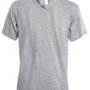 tee-shirt femme 150 col v manches courtes. 100% coton, 150 g/m². ts À 3xl - heather grey