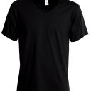 tee-shirt femme 150 col v manches courtes. 100% coton, 150 g/m². ts À 3xl - noir