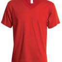 tee-shirt femme 150 col v manches courtes. 100% coton, 150 g/m². ts À 3xl - rouge