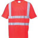 tee-shirt haute visibilite manches courtes. 100% polyester, 150 g/m². en 13758-2, en iso 13688, en iso 471 cl2. ts À 3xl - rouge fluo