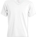 tee-shirt homme 150 col v manches courtes. 100% coton, 150 g/m². ts À 3xl - blanc