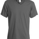 tee-shirt homme 150 col v manches courtes. 100% coton, 150 g/m². ts À 3xl - gris fonce