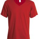 tee-shirt homme 150 col v manches courtes. 100% coton, 150 g/m². ts À 3xl - rouge