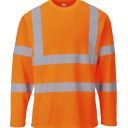 tee-shirt haute visibilite coton manches longues. coton/polyester, 175 g/m². en 13758-2, en iso 13688, en iso 471 cl3. ts À 3xl - orange fluo