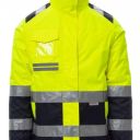 veste femme matelassee haute visibilite imper/respirant froid negatif flashvision. 100% polyester, 190 g/m². en iso 13688, en iso 471 cl. txs À xl - jaune/marine