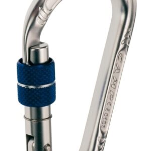 MOUSQUETON HMS ALU "POIRE" A VIS, OUV 23 MM, BET LOCK, 24 kN, EN362.