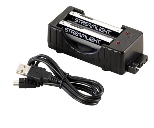 STREAMLIGHT CHARGEUR USB POUR 2 BATTERIES LITHIUM-ION RECHARGEABLE POUR LAMPE TORCHE VANTAGE 180 X USB. FOURNI AVEC 2 BATTERIES