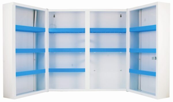 AMOIRE A PHARMACIE 2 PORTES, 8 A 20 PERSONNES, FOURNIE VIDE.