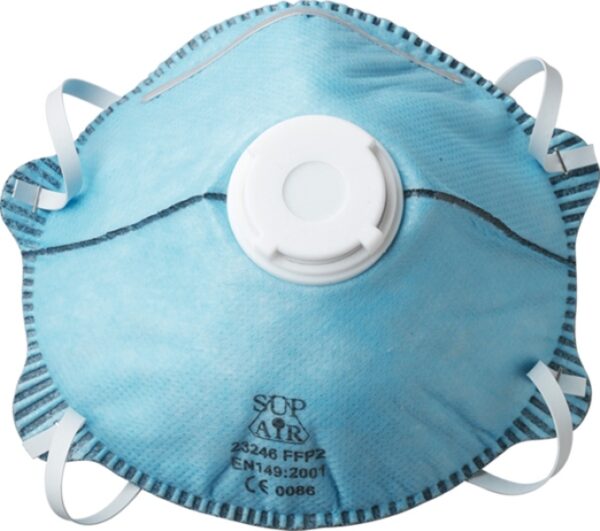 DEMI-MASQUE PLIABLE FILTRANT AU CHARBON ACTIF AVEC VALVE FFP2SL VO-GA (BOÎTE DE 10)