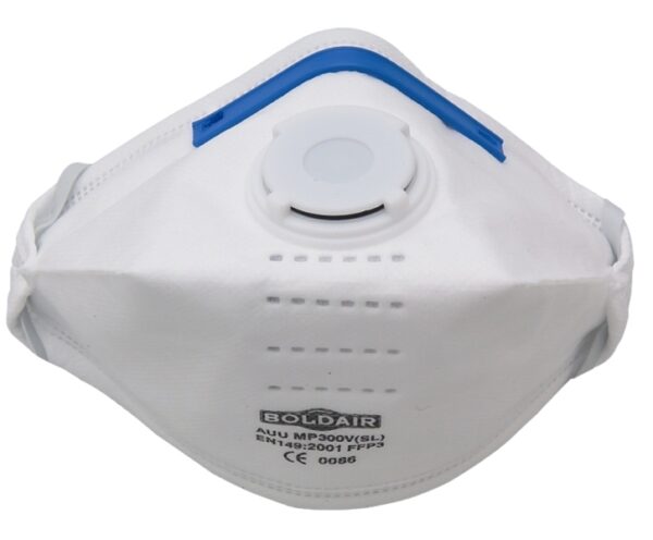 DEMI-MASQUE PLIABLE FILTRANT SOLIDES/LIQUIDES AVEC VALVE FFP3SL (BOÎTE DE 20)
