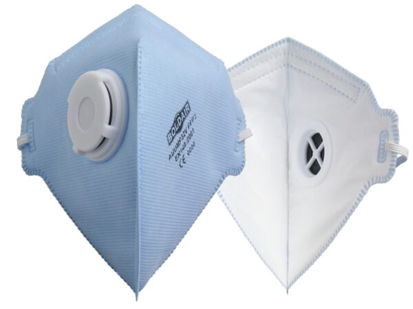 DEMI-MASQUE PLIABLE VERTICALEMENT FILTRANT SOLIDES/LIQUIDES AVEC VALVE FFP2SL (BOÎTE DE 20)