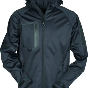 BLOUSON TECH-LINE HOMME EXTREME CONFORT SOFTSHELL A CAPUCHE. NYLON / ELASTHANNE / POLAIRE / MEMBRANE TPU, 320 G/M² - TXS A 5XL - MARINE