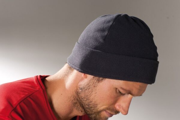 BONNET 100% POLAIRE NOIR, PROTECTION FROID SOUS CASQUE DE CHANTIER