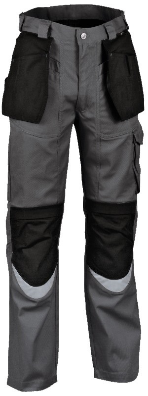 PANTALON MULTI-SAISONS HOLSTER WORKWEAR. COTON / POLYESTER 290 G/M². EN ISO 13688 (EN 14404 - NIVEAU 1 / TYPE 2). T38 À 58 - GRIS FONCE