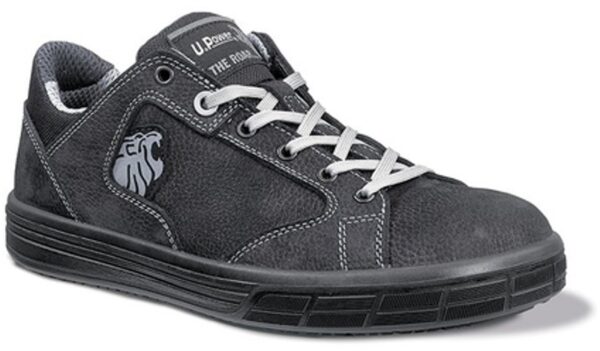 TENNIS DE SECURITE MIXTE, PIED SENSIBLE NOIR CUIR NUBUCK HYDROFUGE - CE EN ISO 20345 S3 SRC