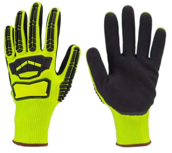 GANT PROTECTION CHOCS AVEC RENFORT TPR MAINS ET DOIGTS, ANTI-COUPURE, JAUGE 13. Taille L(7) et XL(11)