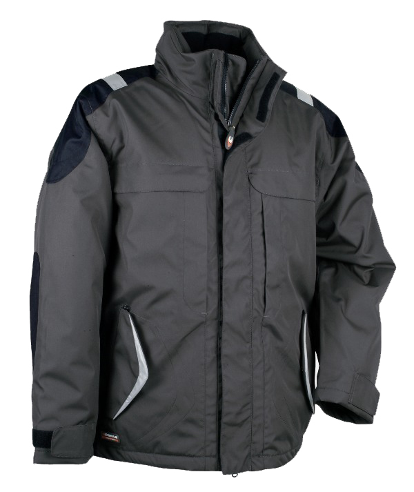 VESTE WINTER WORKWEAR, 100% POLYESTER/PU 200 G/M². EN ISO 13688, EN 343. T42 À 62 - GRIS FONCE