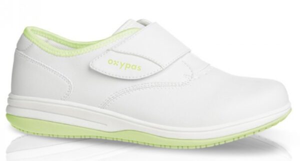 CHAUSSURE FEMME PIED SENSIBLE, PARAMEDICAL/COLLECTIVITES VERT CLAIR, ANTIDERAPANT - CE EN ISO 20347 SRC ESD - 36/42