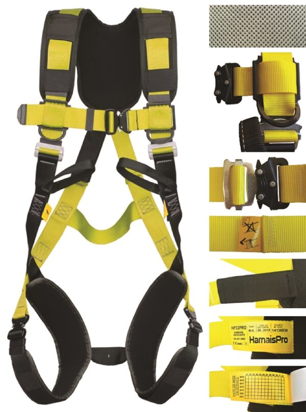 HARNAIS DE SECURITE ANTICHUTE GRANDE TAILLE EXTREME CONFORT A ENFILAGE RAPIDE FASTO HARNAISPRO