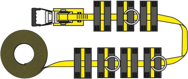 ANCRAGE TEMPORAIRE A REGLAGE RAPIDE POUR LANTERNAUX,…, REGLABLE DE 0,50M A 20 M. ANCRAGE COLONNE HARNAISPRO.