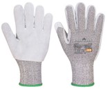 GANT ANTI-COUPURE , CHALEUR 100°C, PAUME CUIR JAUGE 13 - ÉTIQUETTE RÉFLÉCHISSANTE - TAILLE 6 A 11