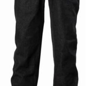 PANTALON JEANS 100% COTON NOIR BRAGUETTE BOUTONS - T38 A 62.