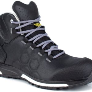 CHAUSSURE DE SECURITE MIXTE, TREKKING HAUT NOIR BOUT RECOUVERT TPU, METAL FREE, ESD, HRO - EN ISO 20345 : 2022 CE S3L HI CI HRO FO SR ESD - 35/48