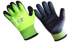 GANT PROTECTION CONTRE LE FROID POLYAMIDE AVEC TRAITEMENT DEPERLANT TRICOTE UNE PIECE - JAUGE 15 - COLORIS JAUNE ET NOIR - TAILLE 8 A 11