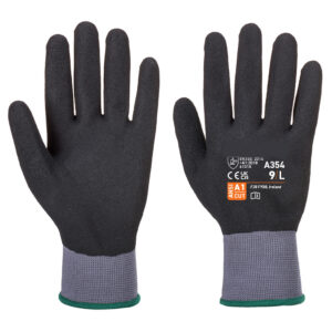 GANT PRECISION, MANUTENTION MOYENNE ET GRASSE, POLYAMIDE TRICOTE 1 PIECE JAUGE 15 ENDUCTION MOUSSE PU / NITRILE NOIR, T7 A 11