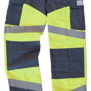 PANTALON MULTIRISUES HV ATEX COTON/POLYESTER ARC DE COURT-CIRCUIT T40/42 A 60/62 - JAUNE/GRIS