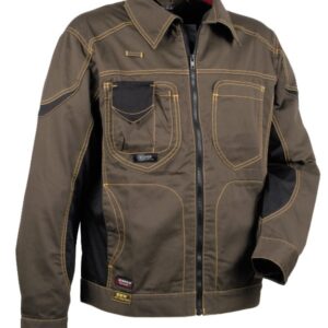 BLOUSON MULTI-SAISONS WORKWEAR. COTON / POLYESTER 290 G/M². EN ISO 13688. T42 À 62 - VERT FONCE
