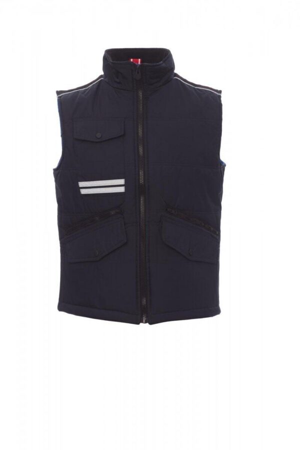 GILET TECH-LINE UNISEXE MATELASSE RIPSTOP IMPER/RESPIRANT. 100% POLYESTER RIPSTOP 240T, 200 G/M². TXS à 5XL - MARINE
