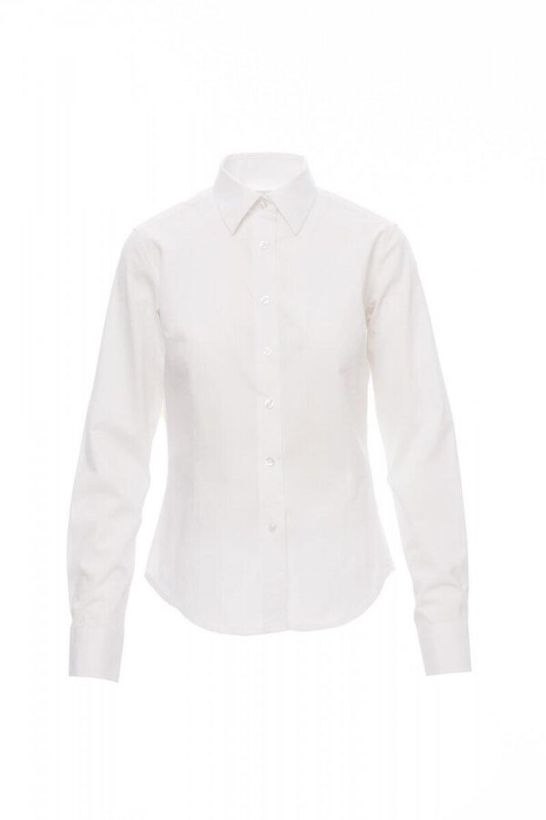 CHEMISE FEMME 100% COTON - COUPE CINTREE - TAILLE S A XL - BLANC -