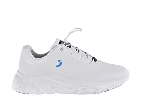 CHAUSSURE DE SÉCURITÉ MIXTE BASSES AVEC LACETS ÉLASTIQUES COULEUR BLANC POIDS : 250 GRAMMES - POINTURE 35 A 47