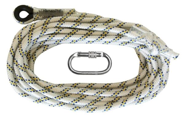SUPPORT D'ASSURAGE EN CORDE SEMI-STATIQUE DIAMETRE 12 MM, LONGUEUR 30 M POUR ANTICHUTE MOBILE HPAC080 ET HPAC081.