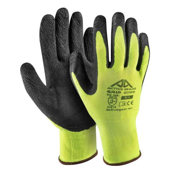 GANTS DE SÉCURITÉ HAUTE VISIBILITÉ JAUNE - JAUGE 13 - SANS COUTURE - ENDUIT LATEX - 2131X - EN ISO 21420:2020 - TAILLE 6 A 11