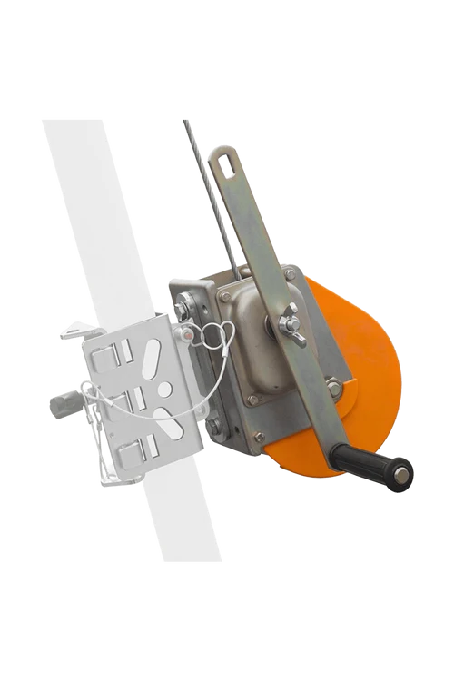 TREUIL DE SECURITE POUR PLATINE FIXPOD ET HPPAD100301, AVEC CABLE DE 20 M, CAPACITE 140 KG (CATEC). HARNAISPRO.