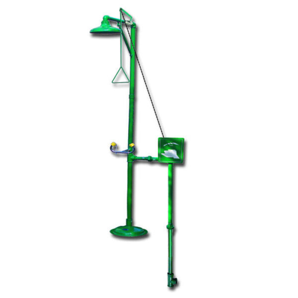 COMBINE DOUCHE ET LAVEUR D'YEUX INCONGELABLE - TUYAITERIE EN ACIER GALVANISE, POMME EN ABS - 36KG