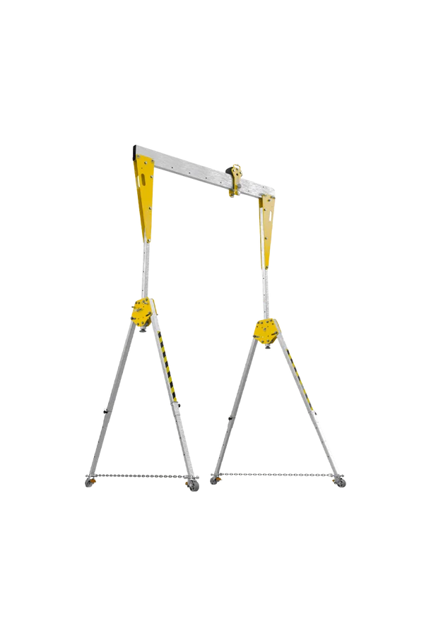 PORTIQUE MOBILE ALUMINIUM DE SECURITE ET DE LEVAGE 2M, CAPACITE 500 KG (CATEC). HARNAISPRO.
