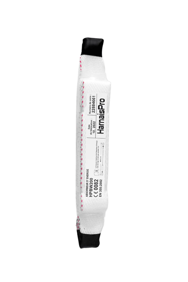 ABSORBEUR D'ÉNERGIE EN SANGLE COUSUE À EXTENSION LIMITÉE. ABSORBER LIMITED HARNAISPRO.