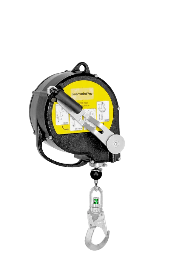 ANTICHUTE A RAPPEL AUTOMATIQUE A CÂBLE DE 15 M AVEC TREUIL D'ÉVACUATION INTÈGRE (CATEC) - RESCUESTOP15 HOOK -