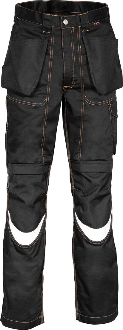 PANTALON MULTI-SAISONS HOLSTER WORKWEAR. COTON / POLYESTER 290 G/M². EN ISO 13688 (EN 14404 - NIVEAU 1 / TYPE 2). T38 À 58 - NOIR