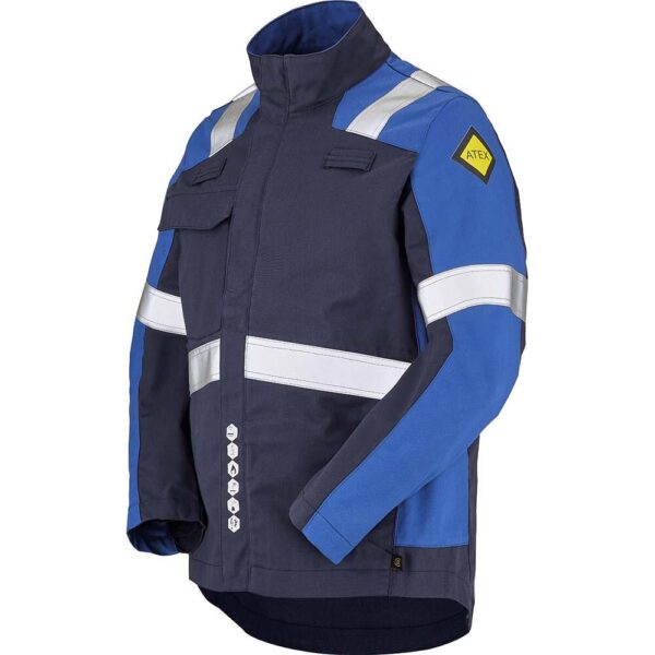 BLOUSON CAPURATA - BLEU MARINE / BLEU BUGATTI - 74% COTON 25% POLYESTER 1% STATIC CONTROL 320 GR/M² - T0(36/38) a T6(60/62)