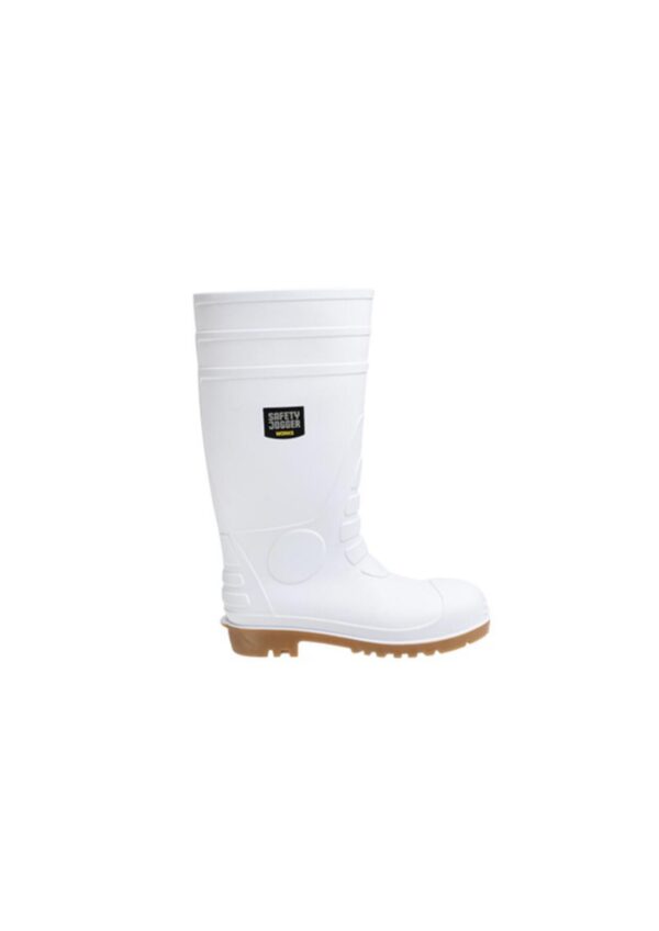 BOTTE DE SECURITE AVEC SEMELLE EXTERIEURE EN PVC S4 - EN ISO 20345:2022 - COLORIS BLANC POINTURE 36/47