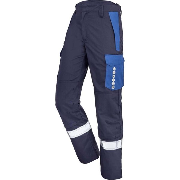PANTALON OLCA - BLEU MARINE / BLEU BUGATTI - 74% COTON 25% POLYESTER 1% STATIC CONTROL 320 GR/M² - ATEX - T0(36/38) A T6(60/62)