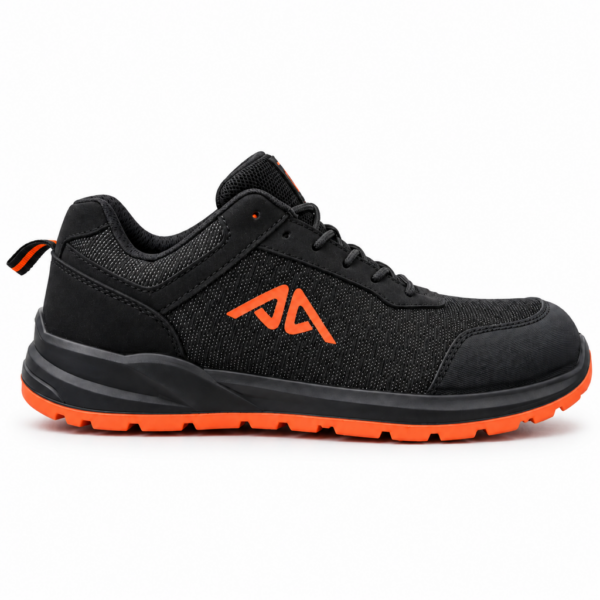 CHAUSSURES DE SECURITE BASSE - EN ISO 20345 2022+A1:2024: S3 FO SR - POINTURE 36/47 - NOIR/ORANGE