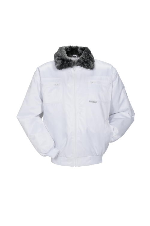 BLOUSON UNISEXE MULTIPOCHES 5 EN 1, IMPER / RESPIRANT EXTRA CONFORT. COTON / POLYESTER, 265 G/M² - TS A 3XL - BLANC/GRIS - TAILLE